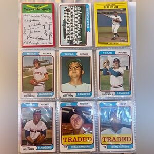 Vintage 1974 Texas Rangers Baseball Cards